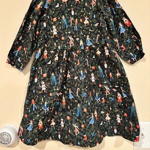 Thimble Collection Girls’ Nutcracker Patterned Holiday Dress